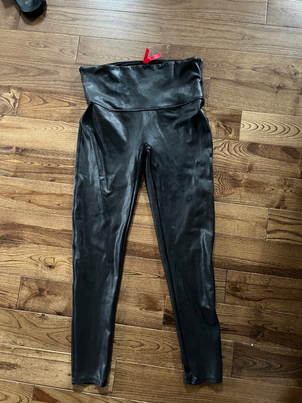 SPANX Black Faux Leather High-Rise Leggings